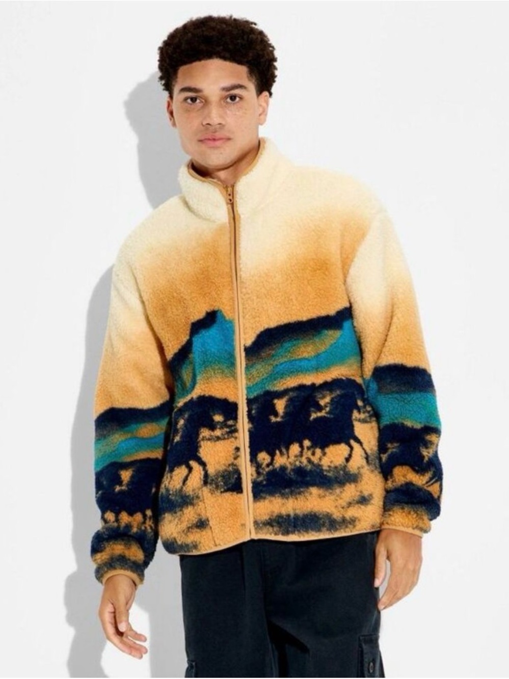 Original Use Gradient Sherpa Jacket in Cream, Medium, NWT - Picture 2 of 3